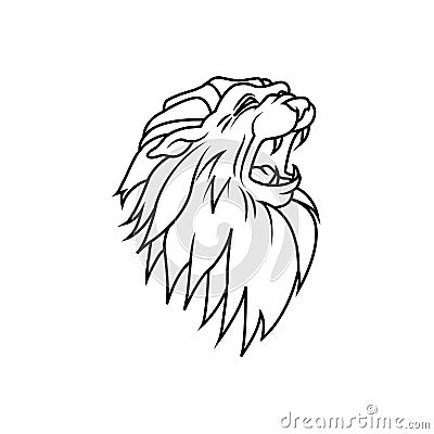 Logo of the lion`s head Stock Photo