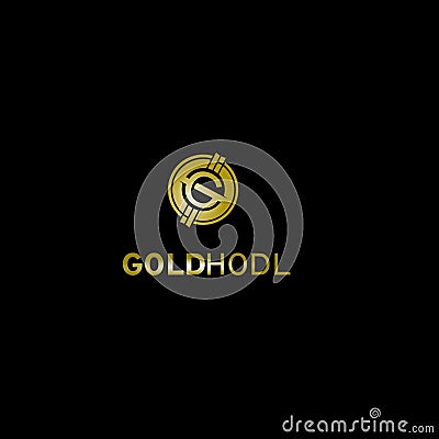 Logo luxury modern bitcoin Stock Photo