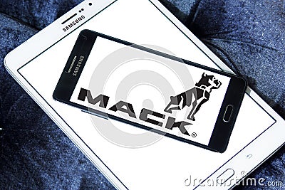 Mack Trucks company logo Editorial Stock Photo