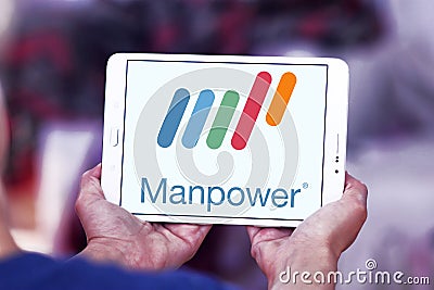 Manpower company logo Editorial Stock Photo