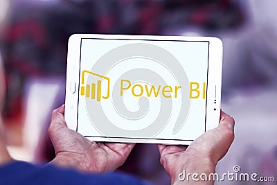 Microsoft Power BI logo Editorial Stock Photo