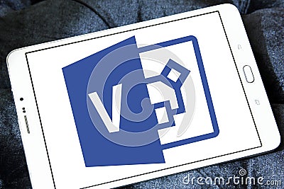 Microsoft Visio logo Editorial Stock Photo