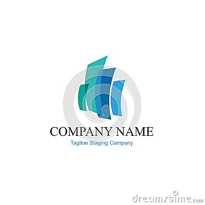 Logo Modern Building Home and rent home pack Stock Photo