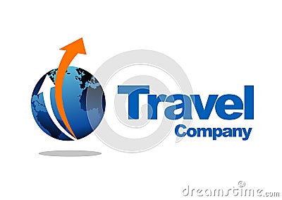 Travel company logo Cartoon Illustration