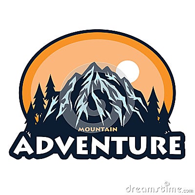 Logo for Mountain Adventure , Camping, Climbing Expedition. Vintage Vector Logo and Labels, Template Design Illustration Vector Illustration