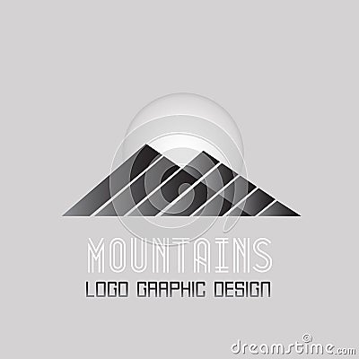 Logo mountains icon logotype vector Vector Illustration