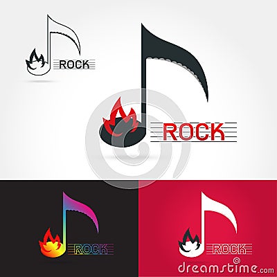 Logo for a musical rock band Vector Illustration