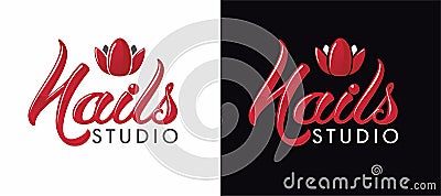 Logo for nails studio Vector Illustration