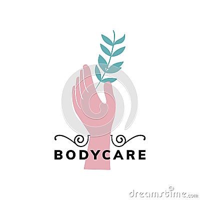 Logo of natural organic bodycare Vector Illustration