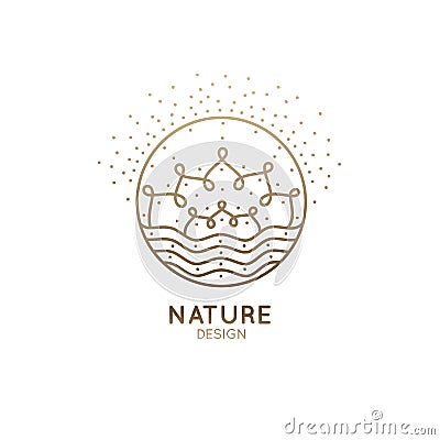 Logo nature mandala Vector Illustration