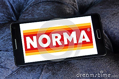 Norma supermarkets chain logo Editorial Stock Photo