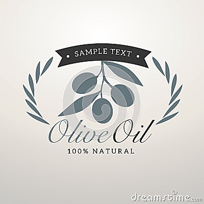 Logo olive oil Stock Photo