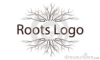 Logo with a pattern of tree roots Vector Illustration