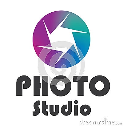 Logo photo studio design Vector Illustration