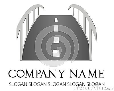 Logo of the road - a bridge vector Vector Illustration