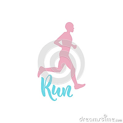 Logo running man Vector Illustration