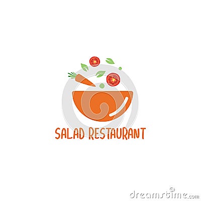 Logo Salad Restaurant vector icon Stock Photo