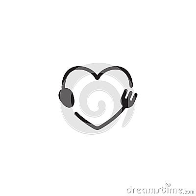 Logo Salad Restaurant vector icon Stock Photo