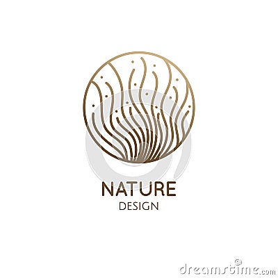 Logo seaweed elements Vector Illustration