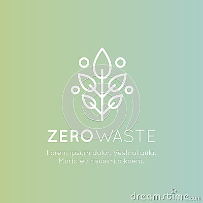 Logo Set Badge Recycling Ecological Concept, Green Energy, Zero Waste Symbol Stock Photo