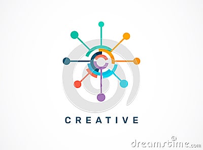 Logo - creative, technology, tech icon and symbol Vector Illustration