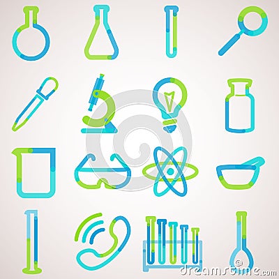 Logo set for laboratory Stock Photo