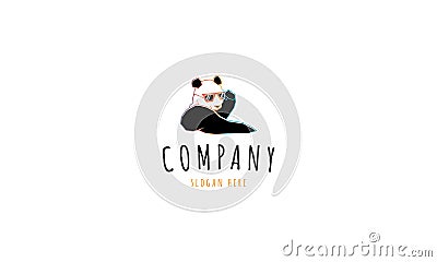 Cool panda logo Vector Illustration