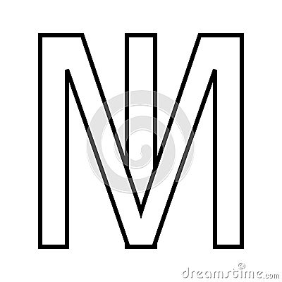 Logo sign mi im icon double letters, logotype m i Vector Illustration