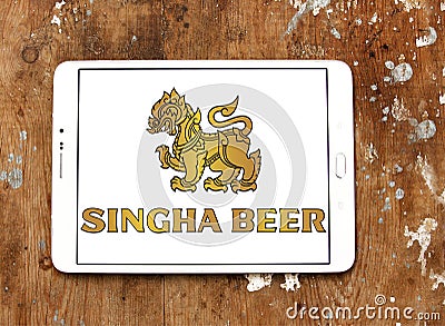 Singha beer logo Editorial Stock Photo