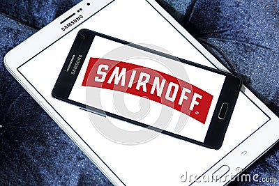 Smirnoff Vodka brand logo Editorial Stock Photo