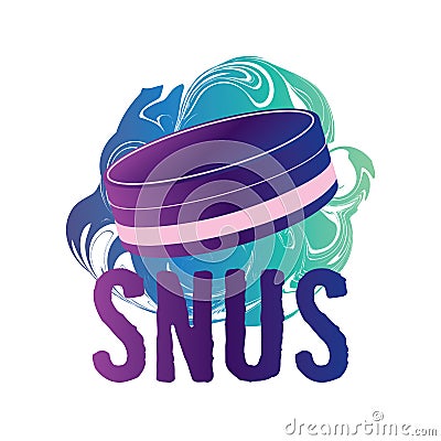 Vector logo of snuff and chewing tobacco Stock Photo