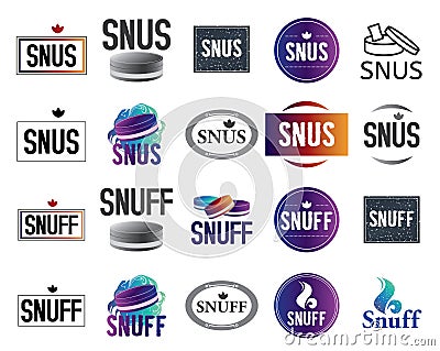 Vector logo of snuff and chewing tobacco Stock Photo