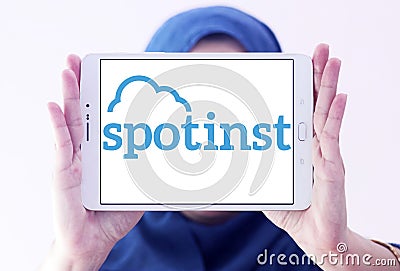 Spotinst software company logo Editorial Stock Photo