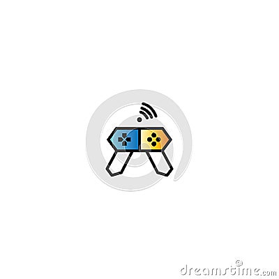 Logo stick game illustration signal vector design Vector Illustration