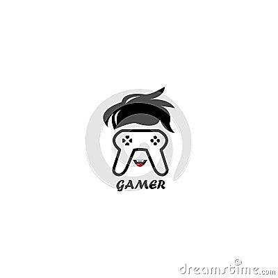 Logo stick game illustration of a vector design child Vector Illustration