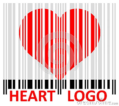 Logo stylized heart. Vector Illustration