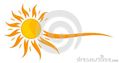 Logo stylized sun. Vector Illustration