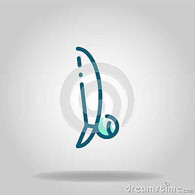 Berimbau icon or logo in twotone Vector Illustration