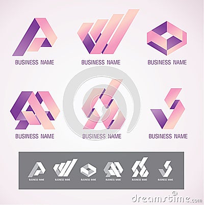 Logo and Symbol design Skew concept Vector Illustration