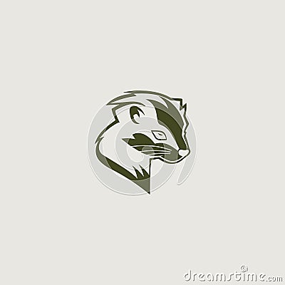 A logo that symbolically uses a weasel Vector Illustration