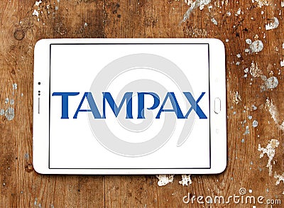 Tampax company logo Editorial Stock Photo