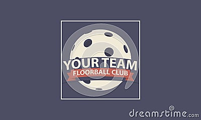 The logo for the team playing the floorball game Vector Illustration