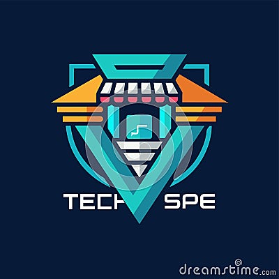 The logo for Tech Spot showcases a sleek and upscale design centered around a stylized letter t, Create a minimalist logo for a Vector Illustration