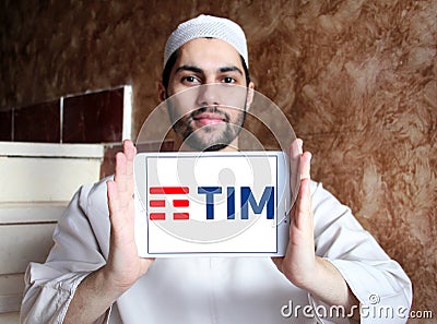Telecom Italia, TIM logo Editorial Stock Photo