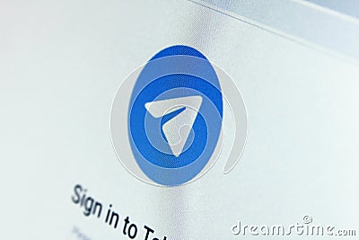 Telegram logo Editorial Stock Photo