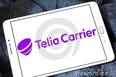 Telia Carrier logo Editorial Stock Photo