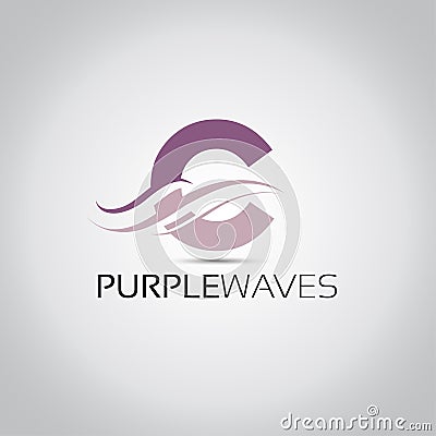 C Letter Waves Logo Stock Photo