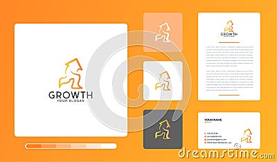 Illustration Of Growth Logo Design Vector Illustration