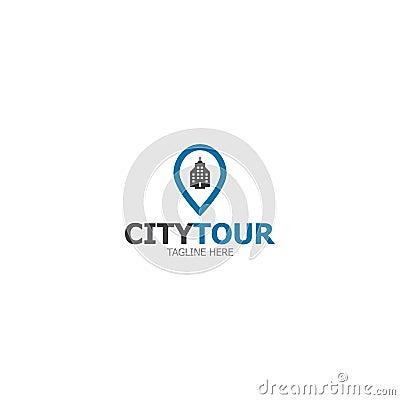 Logo template city tour Stock Photo