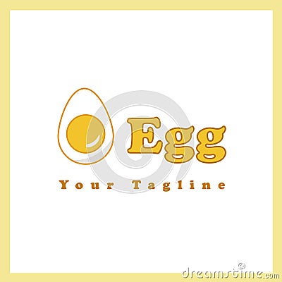 Logo template design egg tasty for company food your brand Vector Illustration